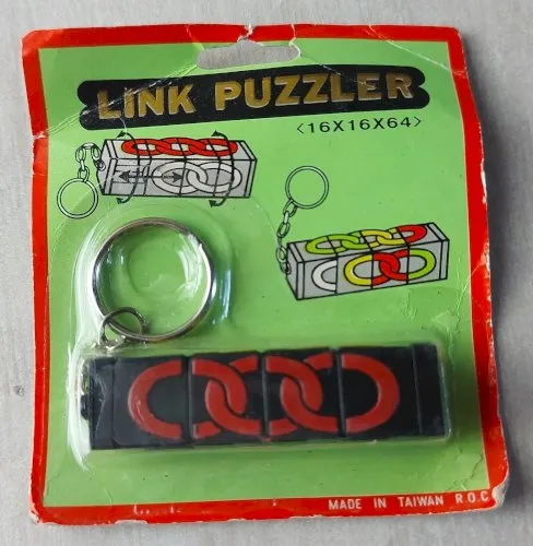 Ancien porte clé / Key Chain vintage, jeu Link Puzzler / Missing Link