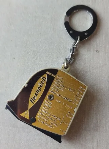 Ancien porte clé publicitaire / mètre de pêche, Flexopêch, J.P. Rein Siersthal