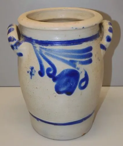 -ANCIEN POT GRES DALSACE Betschdorf Marqué 3 sous les ANSES POT A SEL déco  D