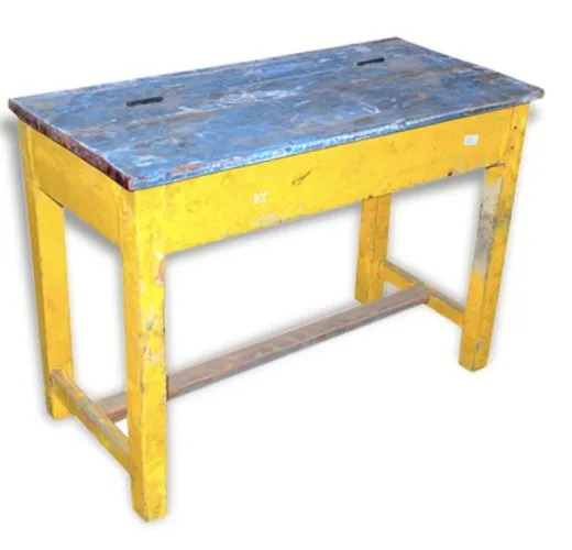 Ancien pupitre d’écolier en teck birman