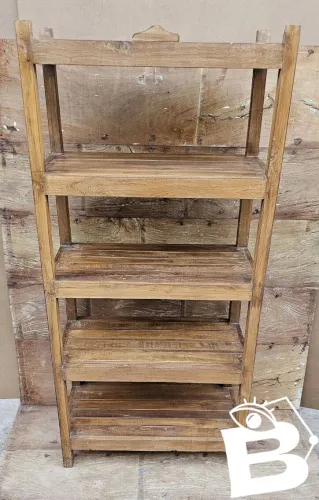 Ancien rack, étagère datelier en teck birman