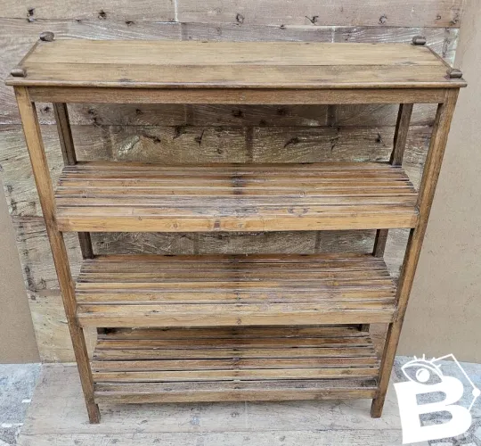 Ancien rack - étagère en teck birman