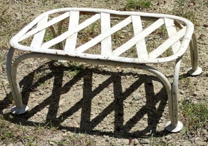 Ancien repose pied 19 Ème Siècle/Mobilier Jardin Extérieur Ancien