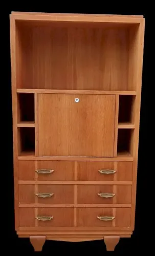 Ancien Secrétaire Vintage Reconstruction Chêne 3 Tiroirs Années 1940/1950