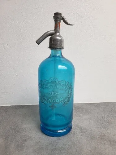 ANCIEN SIPHON EAU GAZEUSE G. CRUVEILHIER MACON N° 21