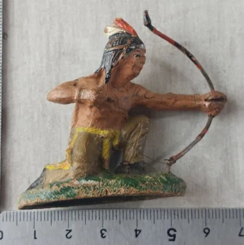 Ancien soldat, indien, Elastolin / Lineol, vintage