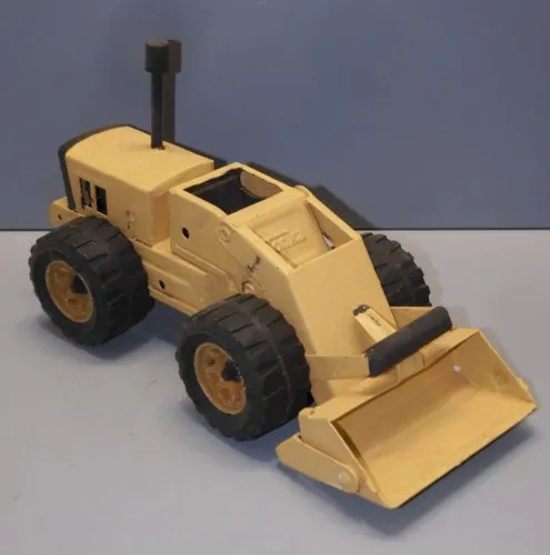 - ANCIEN TRACTEUR CHARGEUR TONKA JAUNE JOUET METAL BULLDOZER COLLECTION VINTAG D