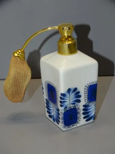 -ANCIEN VAPORISATEUR PORCELAINE VINTAGE FERET décor d'après CAMILLE THARAUD D