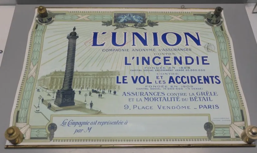 -ANCIENNE AFFICHE ASSURANCE L'UNION Années 30/50 SORTIE DE GRENIER COLLECTION D
