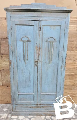 Ancienne armoire Art déco en teck birman