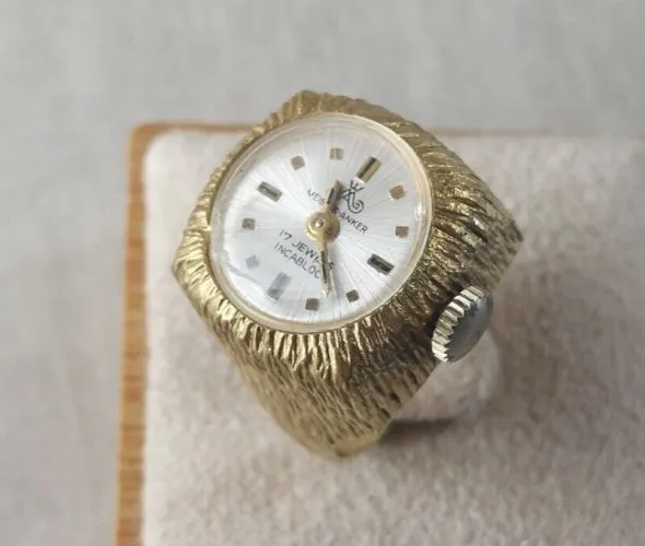 Ancienne bague / montre mécanique, Meister Anker, 17 Jewels Incabloc, vintage