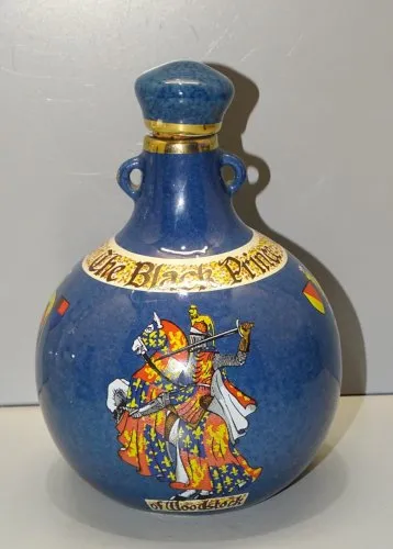 -ANCIENNE BOUTEILLE PORCELAINE THE BLACK PRINCE WHISKY SCOTCH BRITISH D