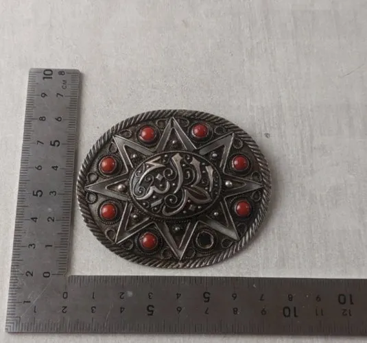 Ancienne broche arabe, berbère / ethnique / Touareg, en argent