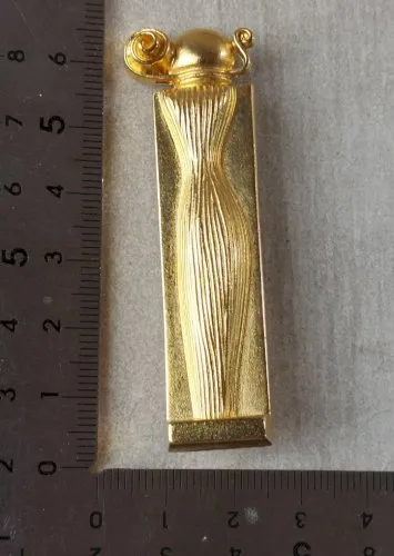 Ancienne broche en métal doré, Organza, Givenchy