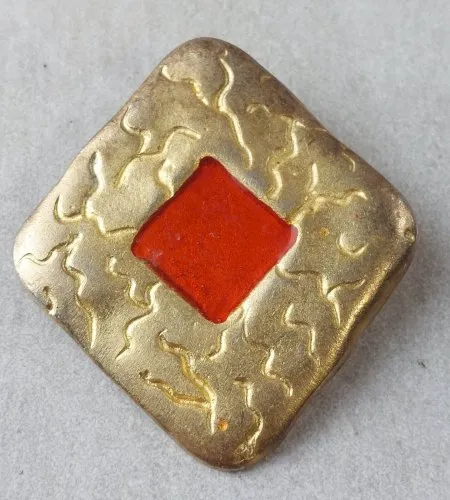 Ancienne broche / pendentif, en métal doré, Multiples, vintage