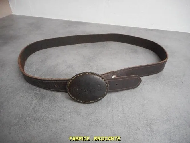 ANCIENNE CEINTURE CAMARGUAISE DCL EN CUIR N°2