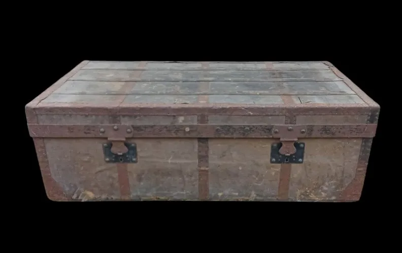 Ancienne Grande Malle De Voyage Rangement Constant Vuiton Monogramme WB