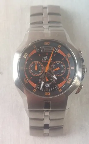 Ancienne montre chronograph, Quartz, Lotus 15398