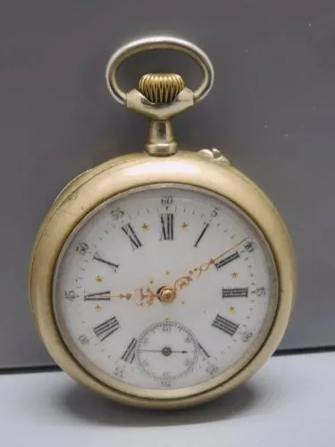 -ANCIENNE MONTRE GOUSSET ARGENTAN SANS MARQUE VISIBLE COLLECTION  D