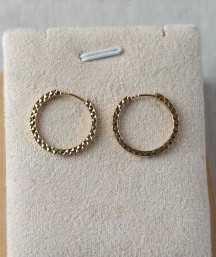 Ancienne paire de créoles, en plaqué