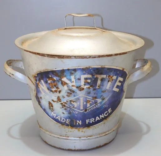 -ANCIENNE PETITE LESSIVEUSE Métal Peint NENETTE SIF marque déposée JOUET D