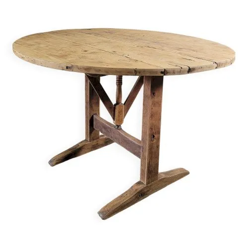 Ancienne table de vigneron en bois pliante