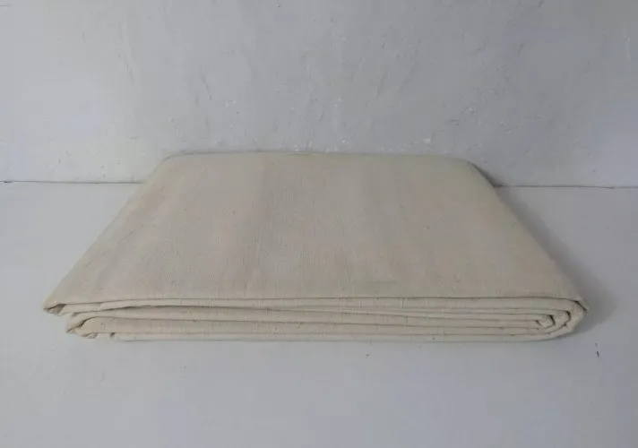 ancienne toile de lin Fleur Bleue 220X314