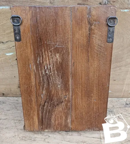 Ancienne vitrine murale en teck birman