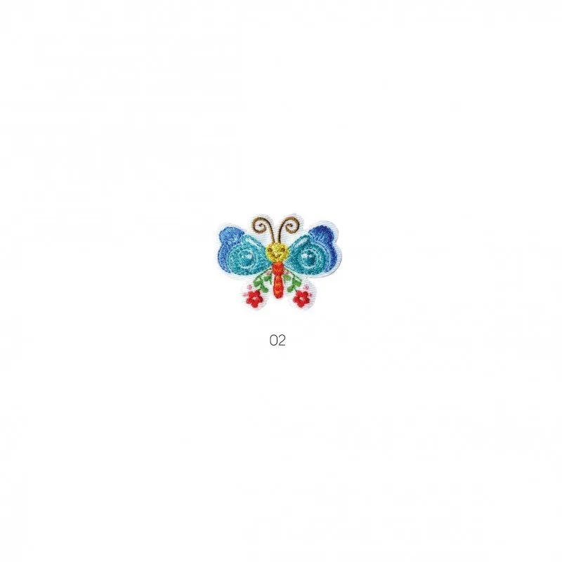 Animaux fleurs rouge - Papillon 3x4,5