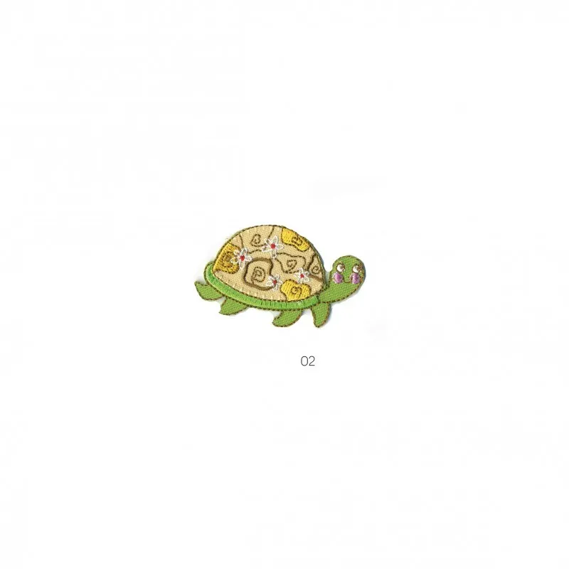 Animaux verts fleuris - Tortue