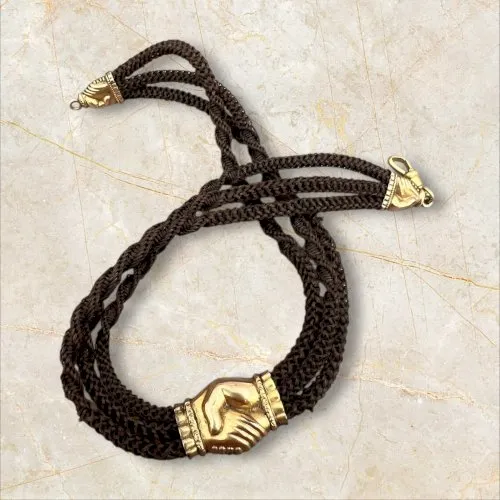 Antic victorian watch chaîn Pocket Real Hair 19 Eme Siècle Amitié Souvenir