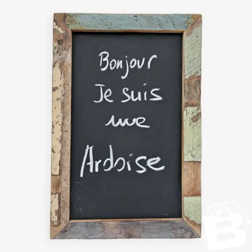 Ardoise - tableau noir en bois polychrome