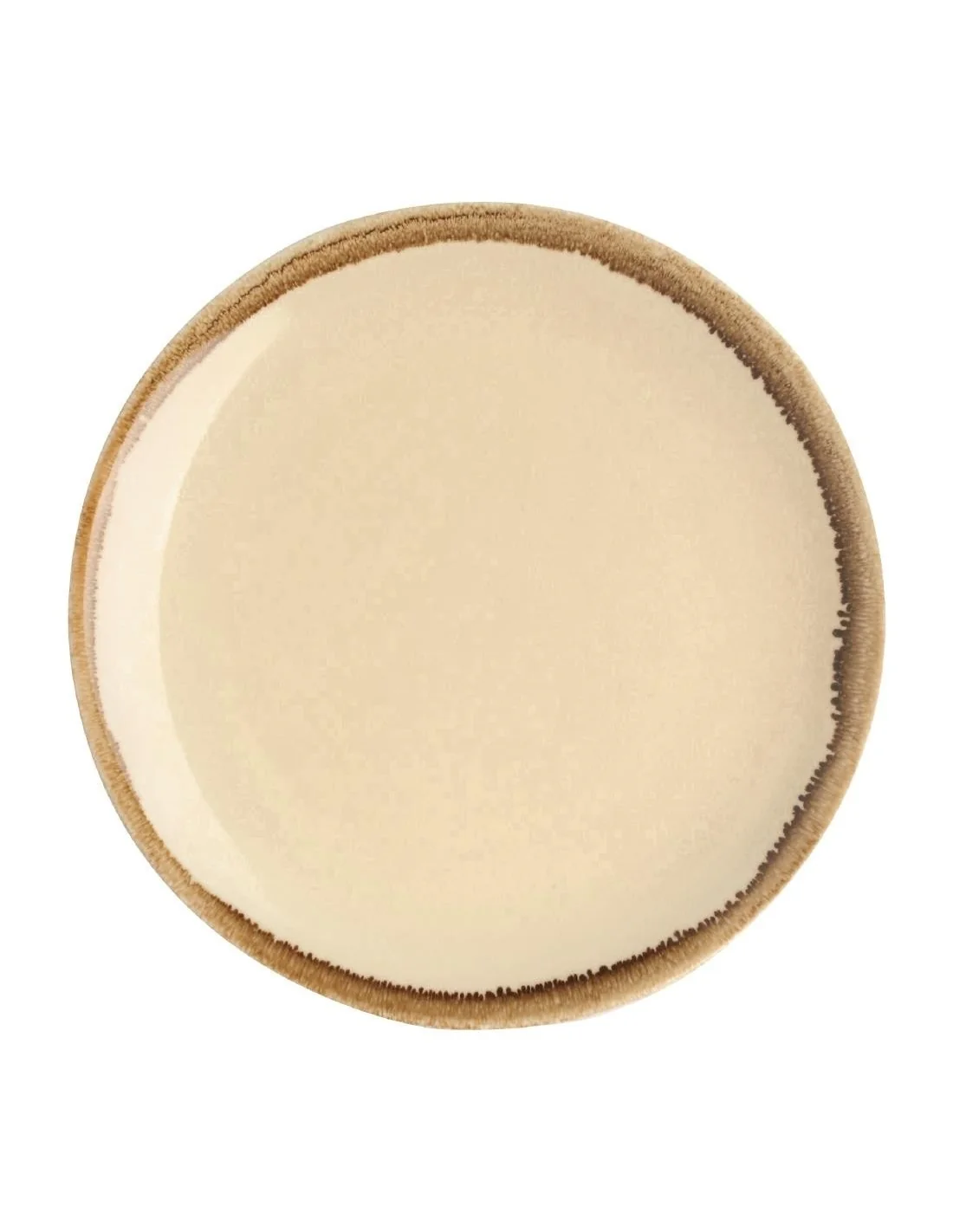 Assiette plate ronde couleur sable Kiln Olympia 230mm lot de 6