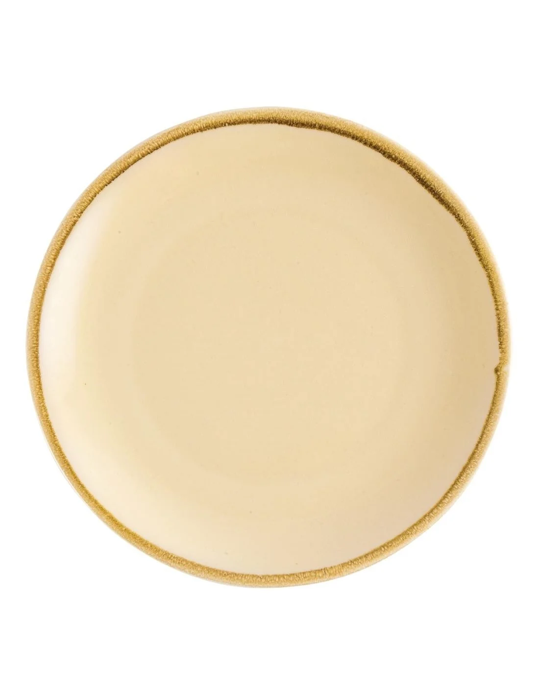 Assiette plate ronde couleur sable Olympia Kiln 280mm (Lot de 4)