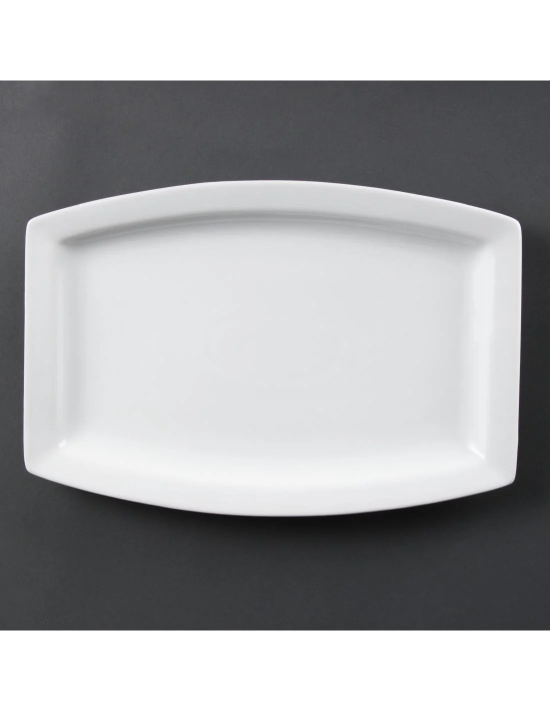 Assiette rectangulaire Olympia Whiteware 320mm (Lot de 6)