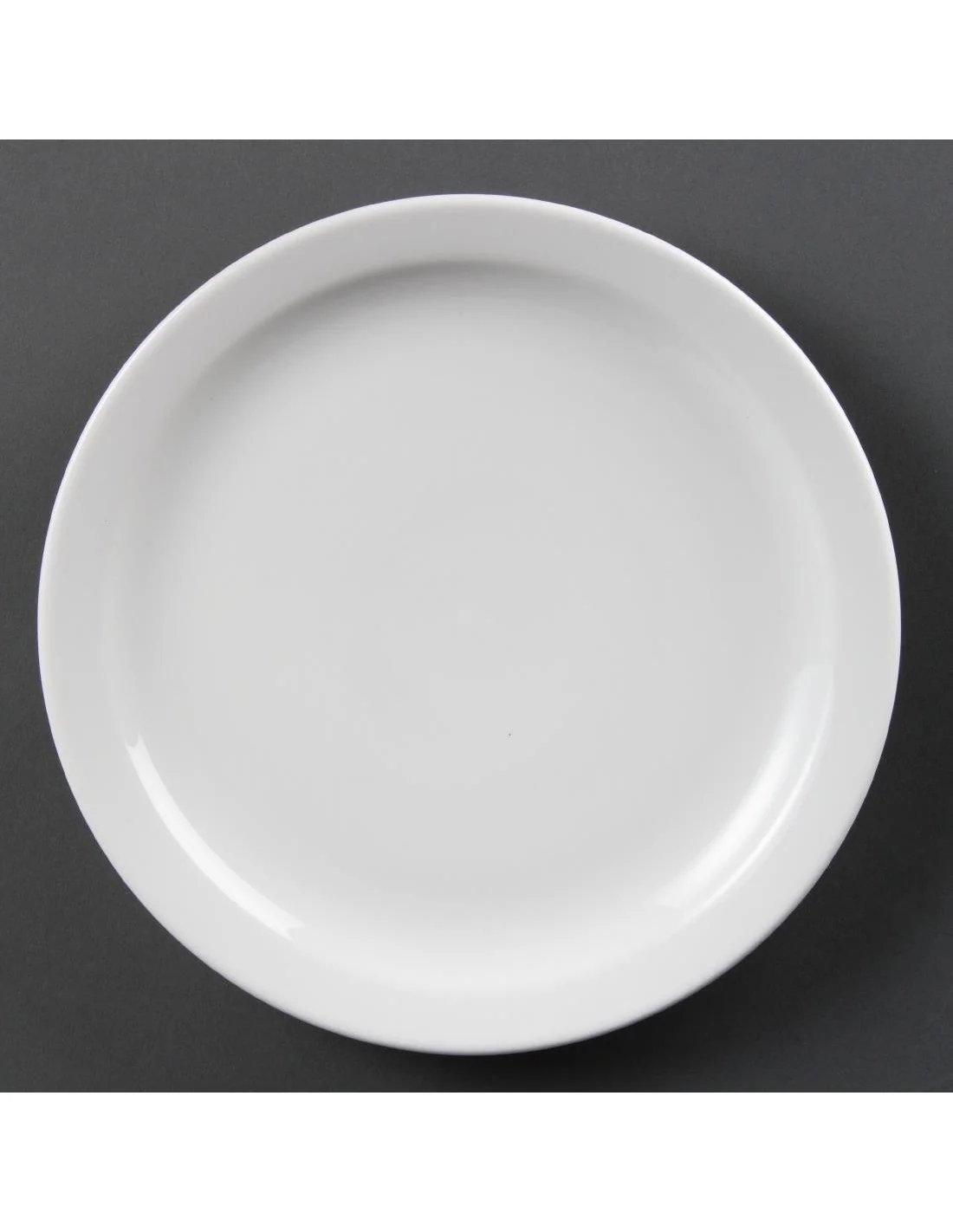 Assiettes à bord étroit blanches Olympia 250mm (Lot de 12)