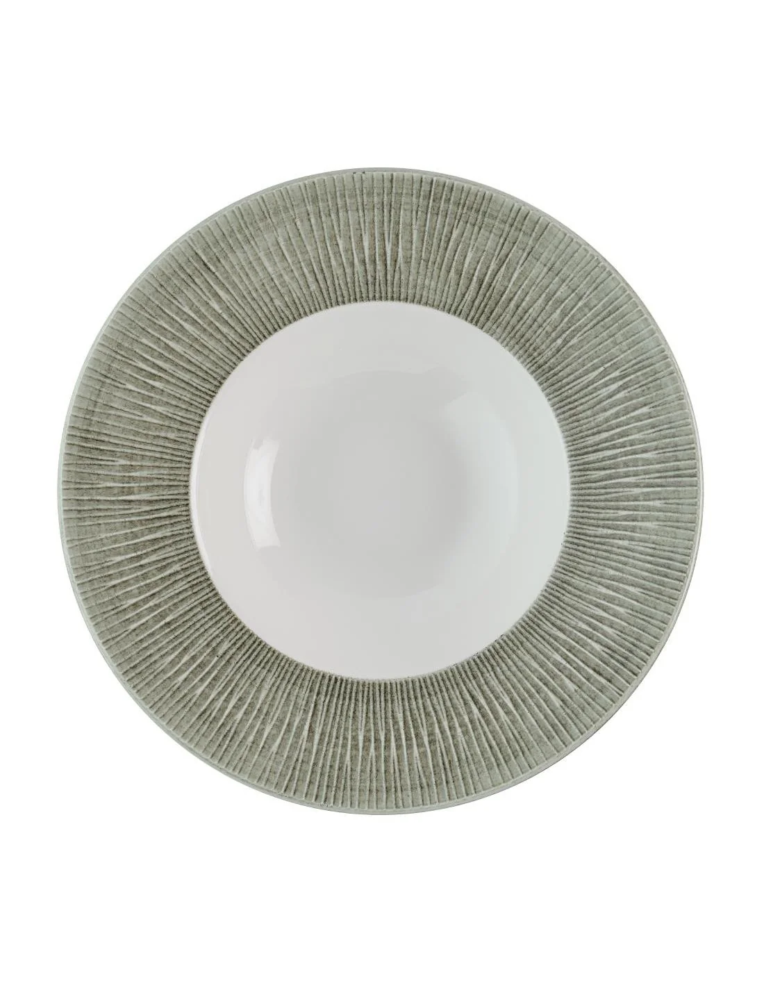 Assiettes à bord large Churchill Bamboo Ceramic Spinwash Alpine 231mm (Lot de 12)