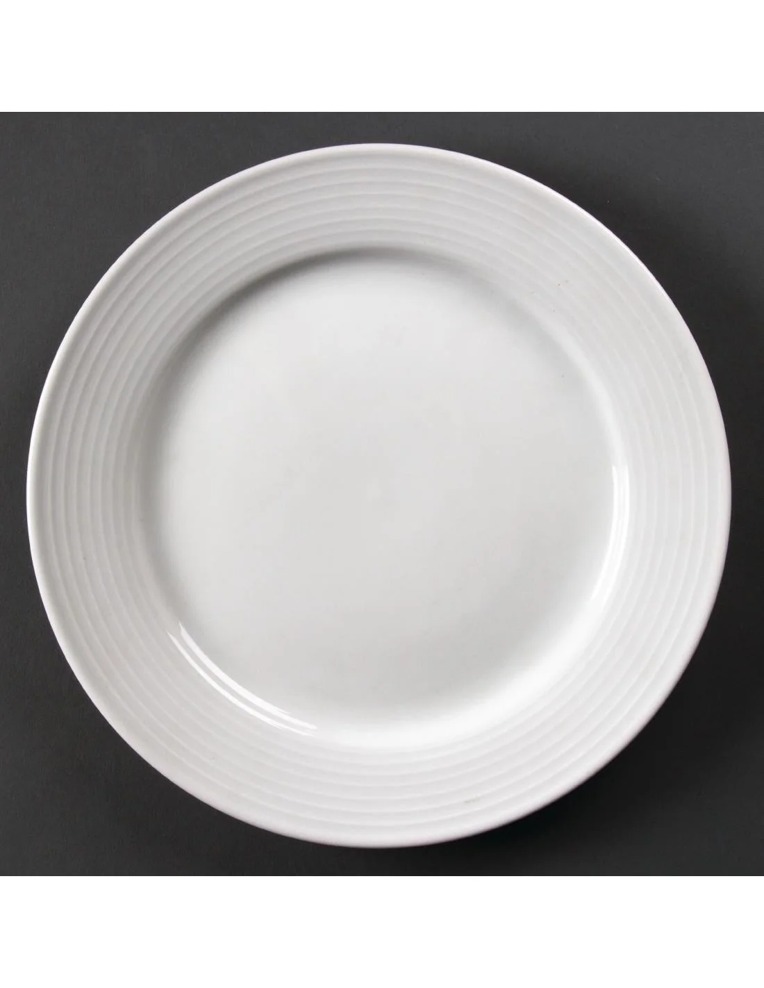 Assiettes à bord large Olympia Linear 250mm (Lot de 12)