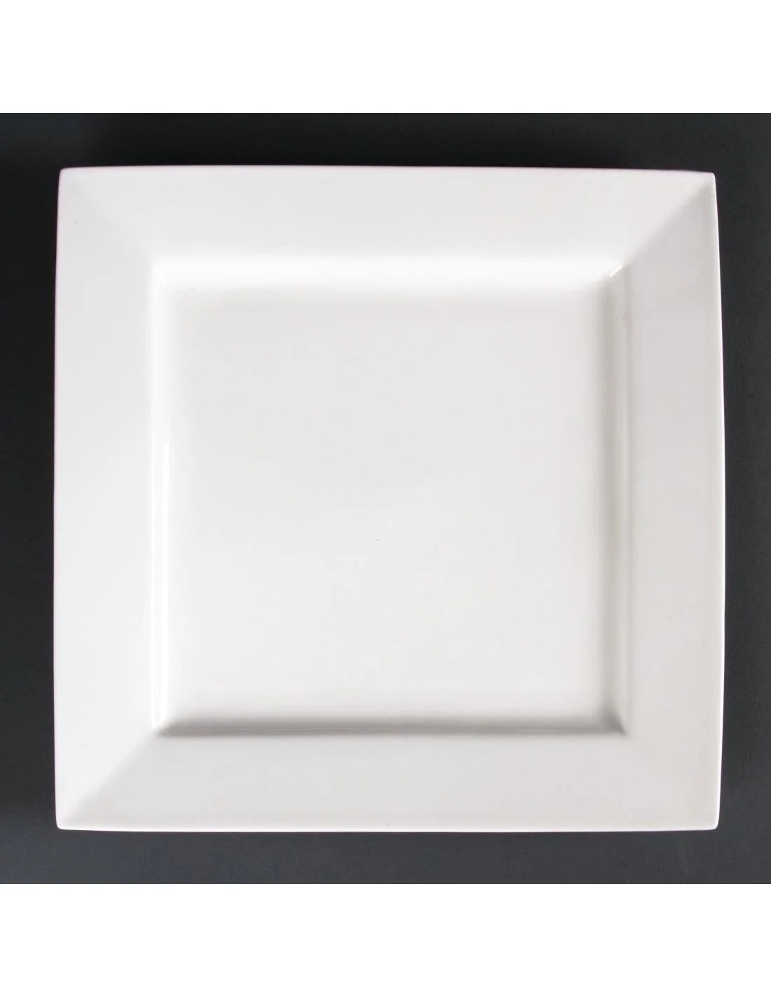 Assiettes carrées Olympia Lumina 265mm (Lot de 4)