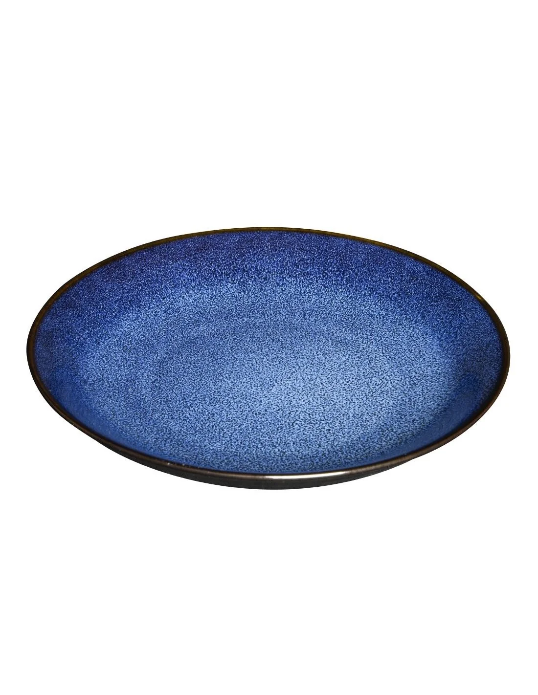 Assiettes creuses Olympia Luna bleu nuit 205 mm (lot de 4)