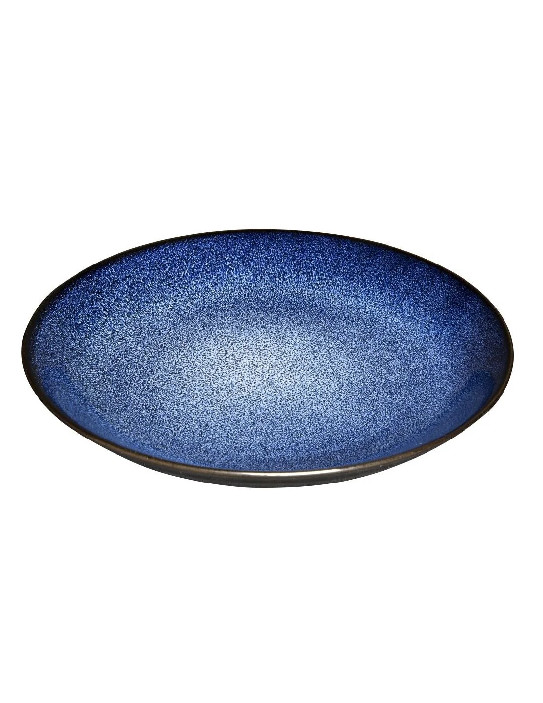 Assiettes creuses Olympia Luna bleu nuit 255 mm (lot de 4)