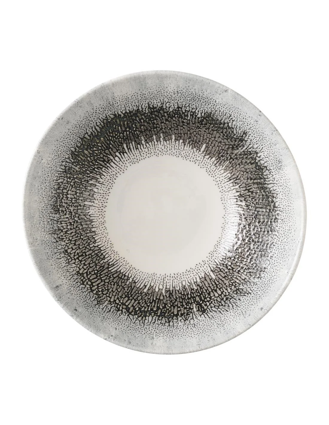 Assiettes creuses rondes Churchill Studio Prints Fusion Black 178mm (Lot de 6)