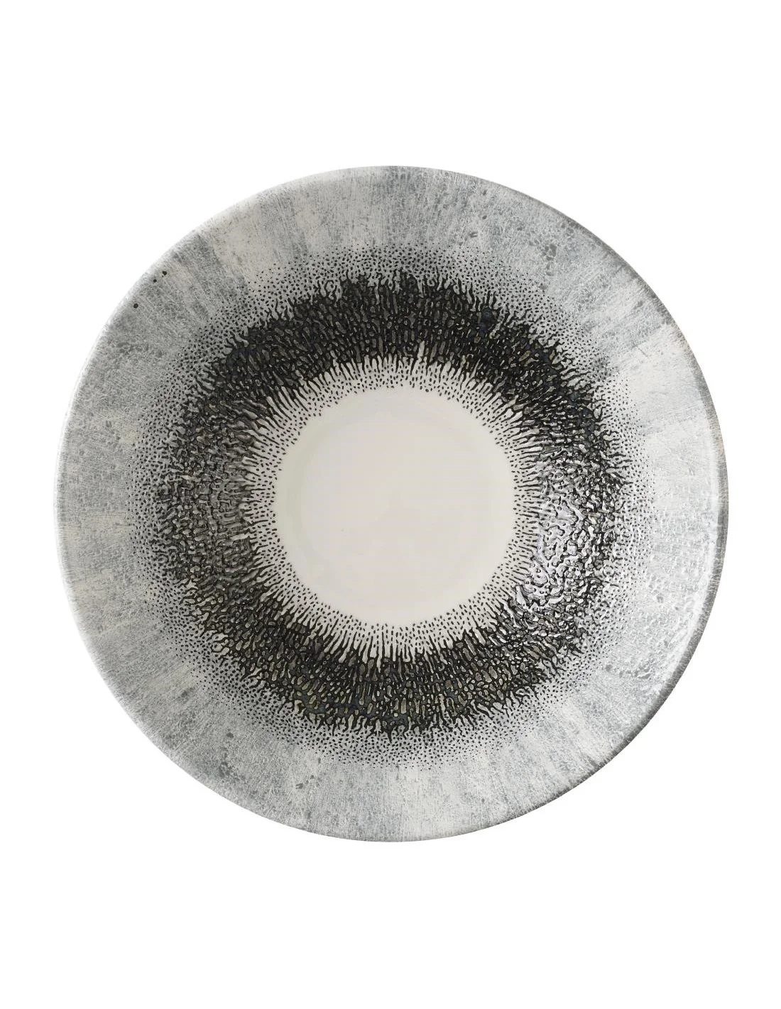 Assiettes creuses rondes Churchill Studio Prints Fusion Black 203mm (Lot de 6)