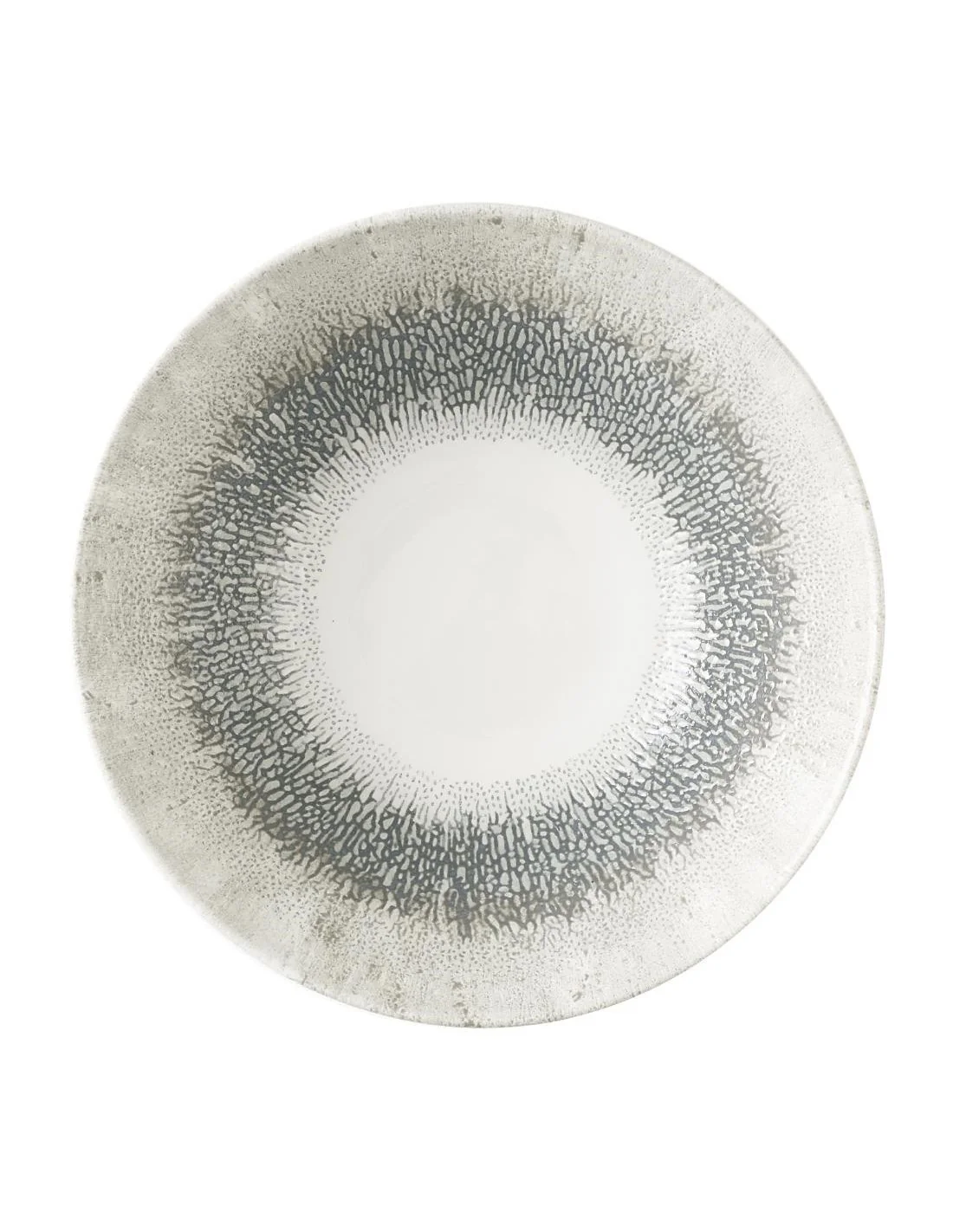 Assiettes creuses rondes Churchill Studio Prints Fusion Grey 178mm (Lot de 6)