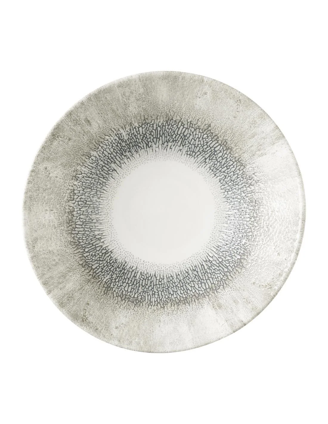 Assiettes creuses rondes Churchill Studio Prints Fusion Grey 203mm (Lot de 6)