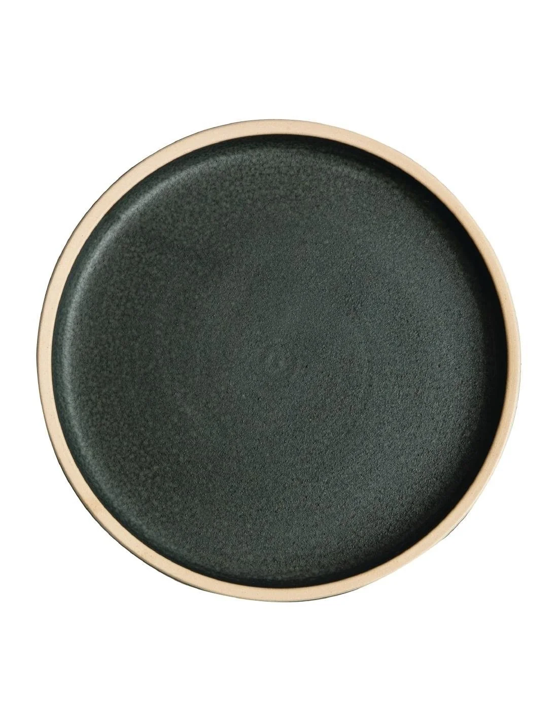 Assiettes plates bord droit vert bronze Olympia Canvas 18 cm (Lot de 6)