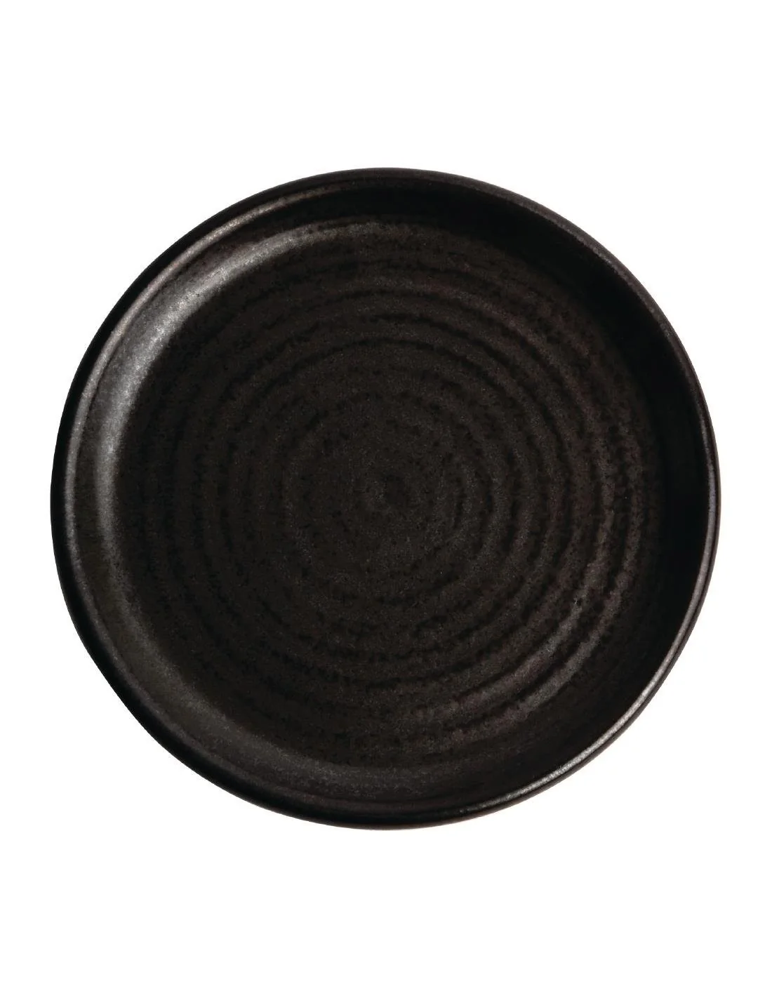 Assiettes plates noir mat Olympia Canvas 18 cm (Lot de 6)