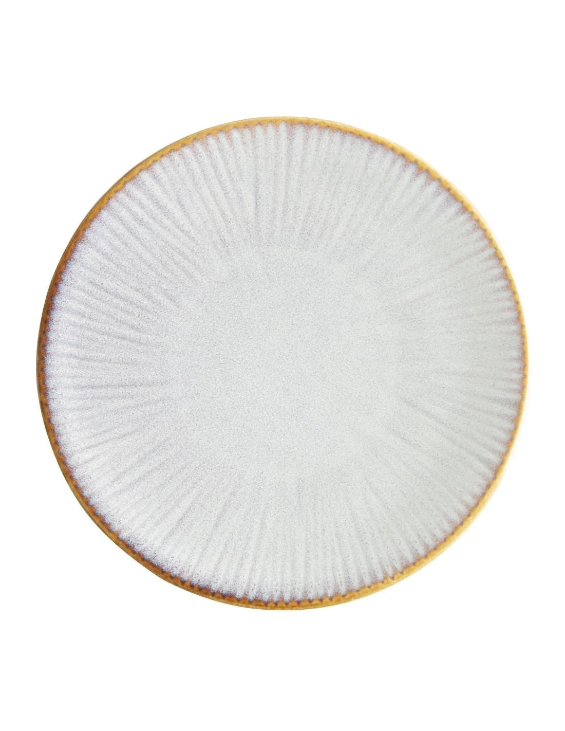 Assiettes plates Olympia Drift en relief gris 180mm (lot de 6)