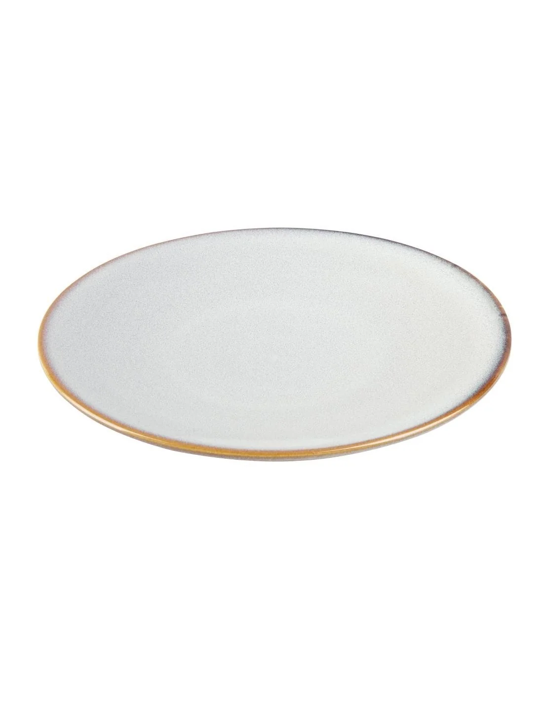 Assiettes plates Olympia Drift gris uni 230 mm (lot de 6)