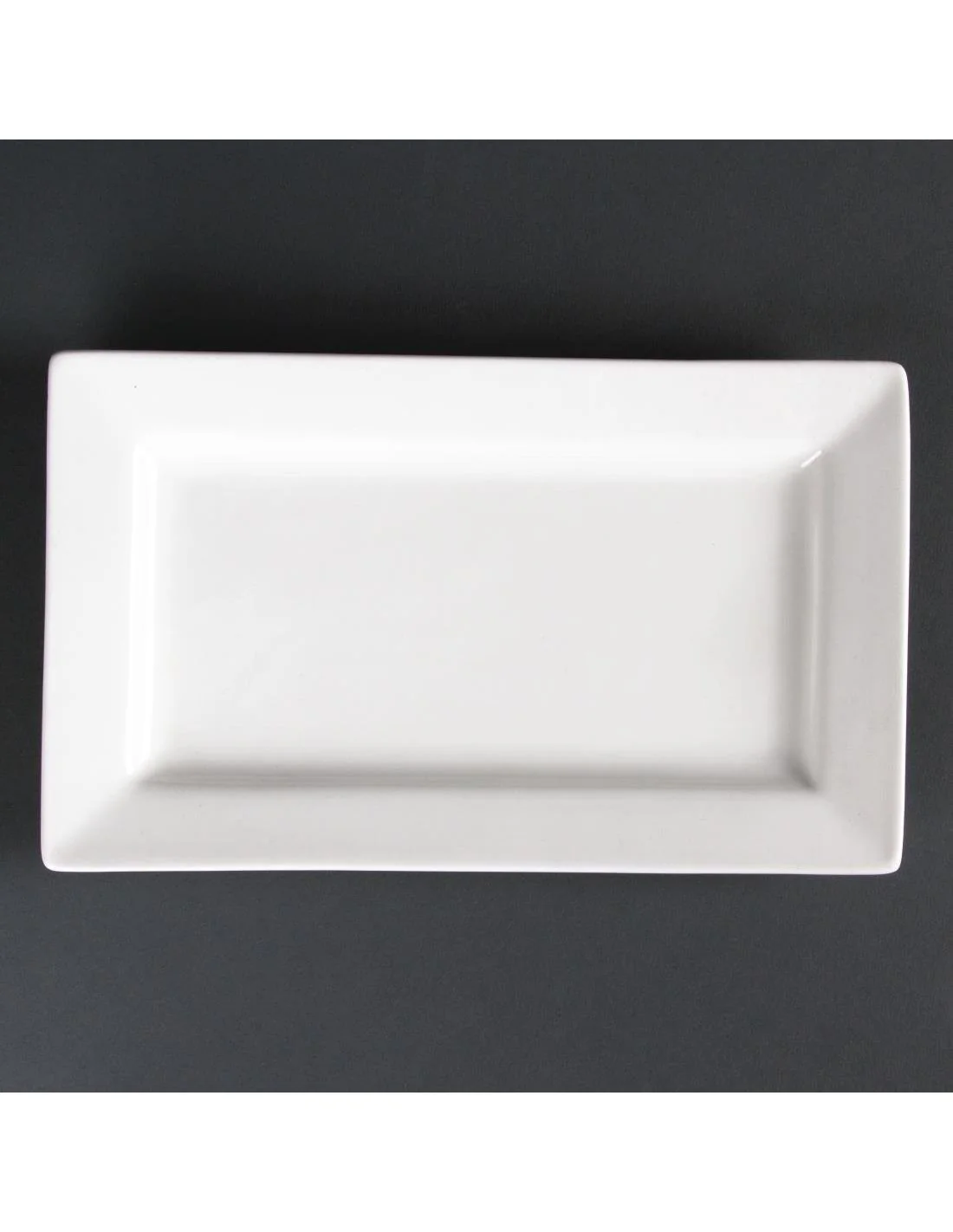 Assiettes rectangulaires à bord large Olympia Lumina 257 x 155mm (Lot de 4)